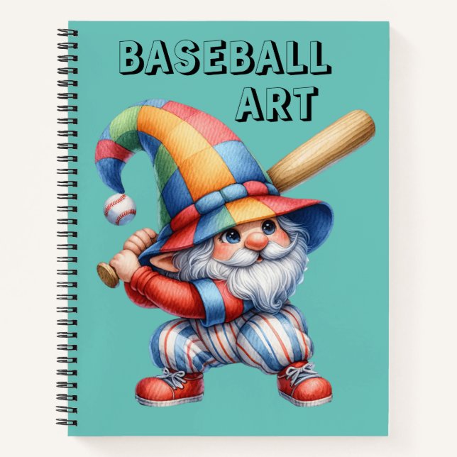 Kids Baseball Sketch  Notebook (Front)