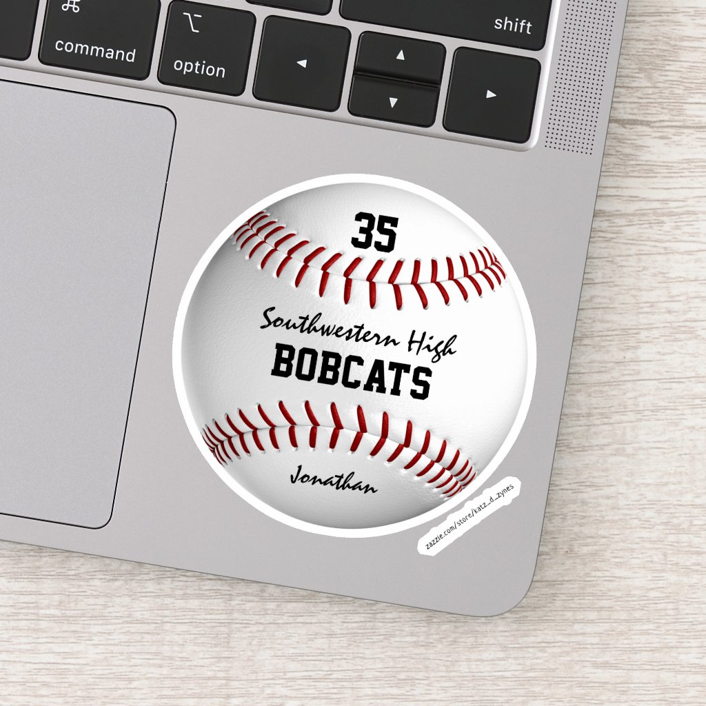 baseball softball custom team name vinyl sticker