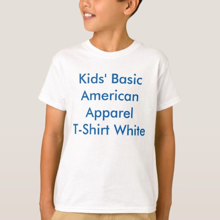 Kids' Basic Apparel T-shirt, White T-shirt