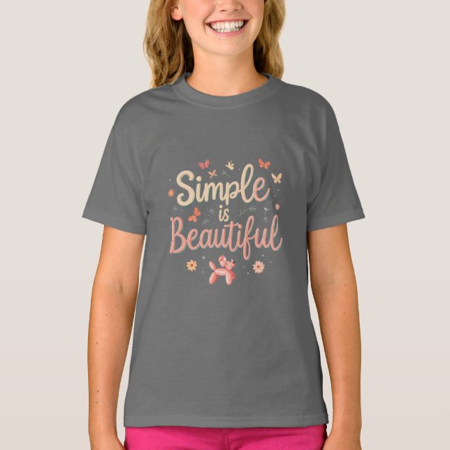 Kids Basic T-Shirt - Simple is Beautiful (Front)