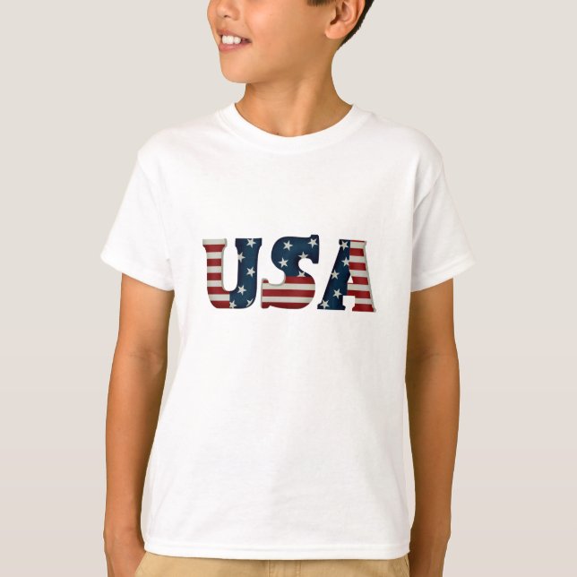 Kid's Basic USA T-Shirt (Front)