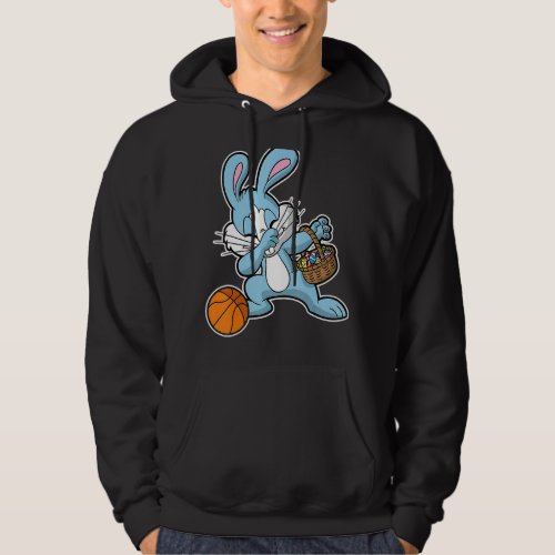 Kids Basketball Basket Stuffer Dabbing Easter Bunn Hoodie