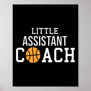 Kids Basketball Coach Gift for Child Assistant Co Poster