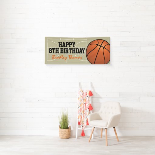 Kids Basketball Court Birthday Party Banner Zazzle Kids Basketball Court Birthday Party Banner Zazzle