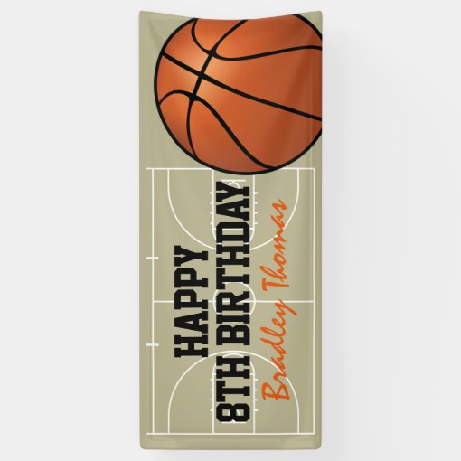 Kids Basketball Court Birthday Party Banner Zazzle Kids Basketball Court Birthday Party Banner Zazzle