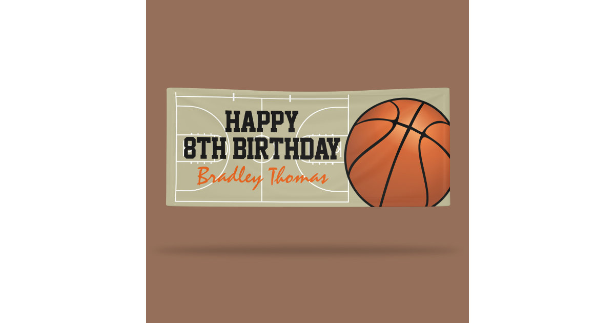 Kids Basketball Court Birthday Party Banner Zazzle Kids Basketball Court Birthday Party Banner Zazzle