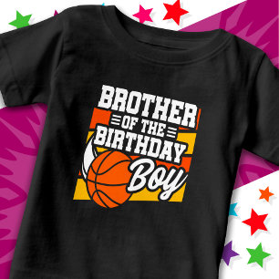 Kids Basketball Party Brother of the Birthday Boy Baby T-Shirt