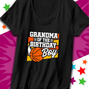 Kids Basketball Party Grandma of the Birthday Boy T-Shirt