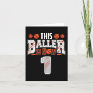 Kids Basketball player 1 Years Old Boy Basketball Card