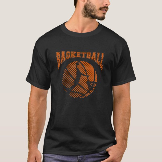 Kids Basketball Player Dunk Sport Coach Game Team T-Shirt (Front)