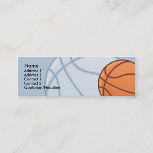 Kids Basketball Skinny Profile Cards Business Card Templates