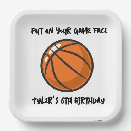 Kids Basketball Sports Birthday Party  Paper Plates