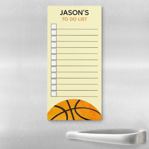 Kids Basketball Sports To Do List Chore Checklist Magnetic Notepad