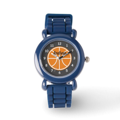 Kids basketball sports watch with custom name