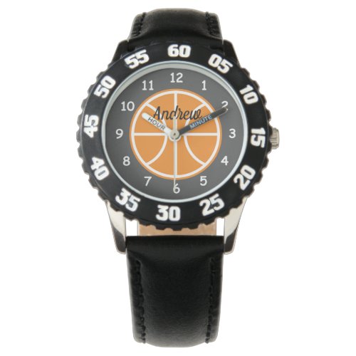 Kid's basketball sports watch with custom name