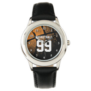 Kid's basketball watch with custom jersey number