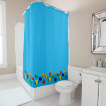 Kids Bath Colorful Fish Shower Curtain
