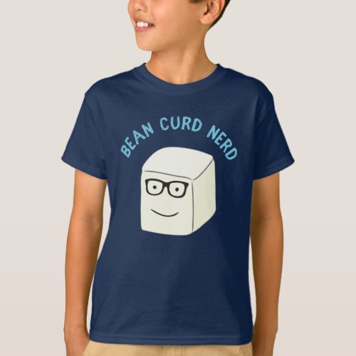 Kids Bean Curd Nerdy Funny Vegetarian Graphic T_Shirt