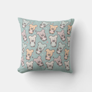 Kids Bears and Donuts Pattern Throw Pillow