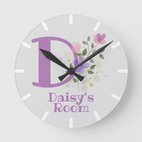 Kids Bedroom Clock with Name Daisy