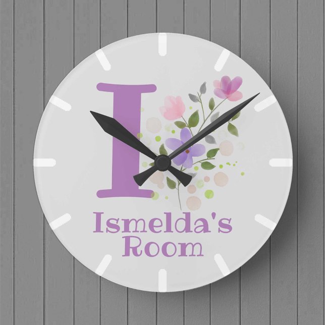 Kids Bedroom Clock with Name & Initial (Creator Uploaded)