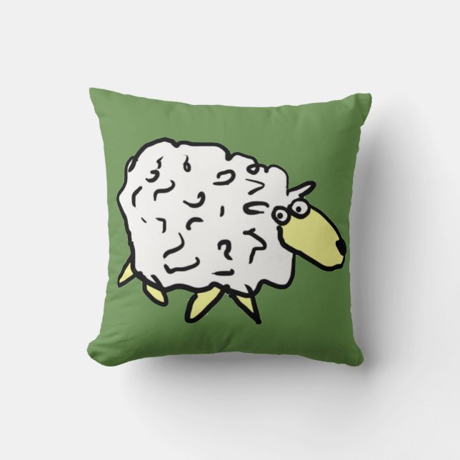 Kids Bedroom Cushion With a Sheep Design (Front)