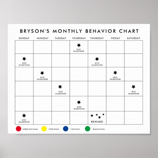Behavior Chart For School