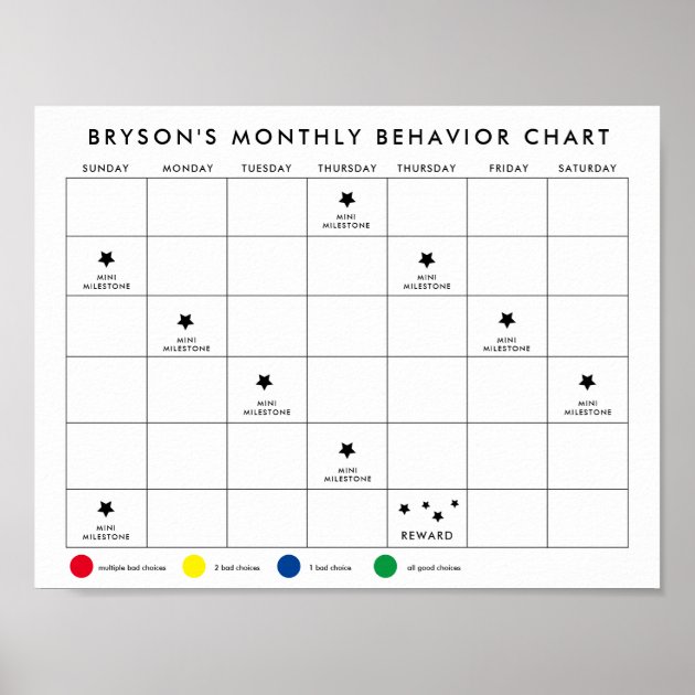 School Behavior Charts For Students