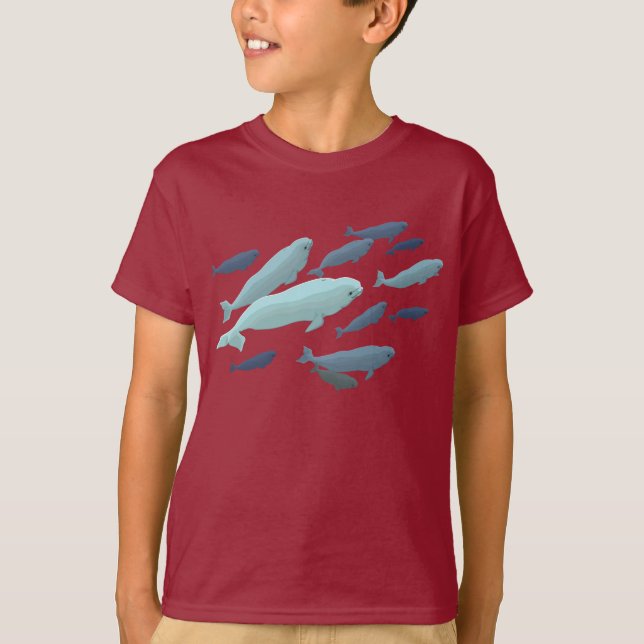 Kid's Beluga Whale Sweatshirt Baby Beluga Shirts (Front)