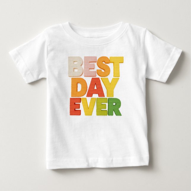 Kids best day ever t-shirt.  Birthday, celebration Baby T-Shirt (Front)