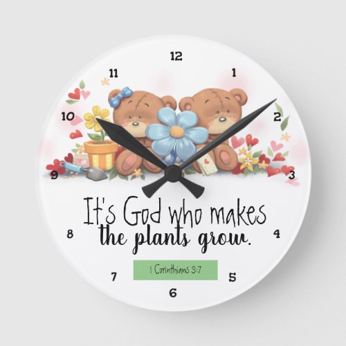 Kids Bible verse wall clock