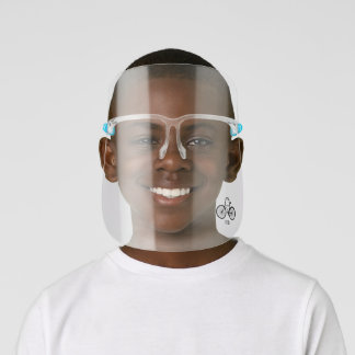 KIDS - Bicycle with Optional Initials Kids' Face Shield