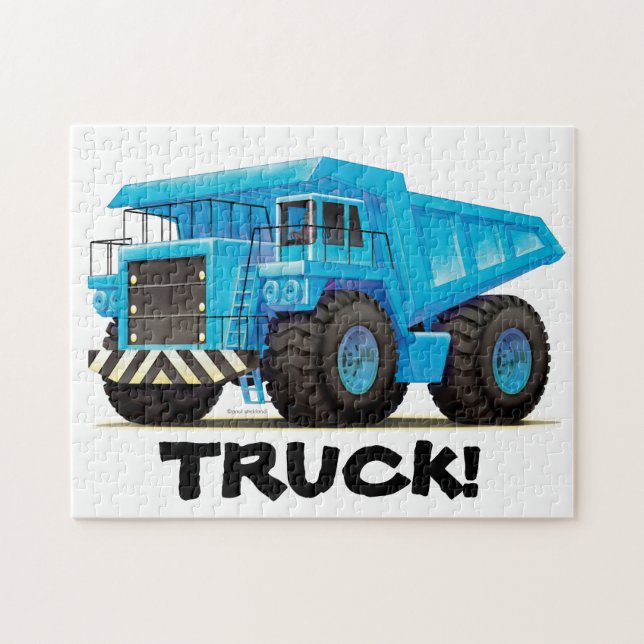 Kids Big Blue Custom Dumper Truck Jigsaw Puzzle (Horizontal)