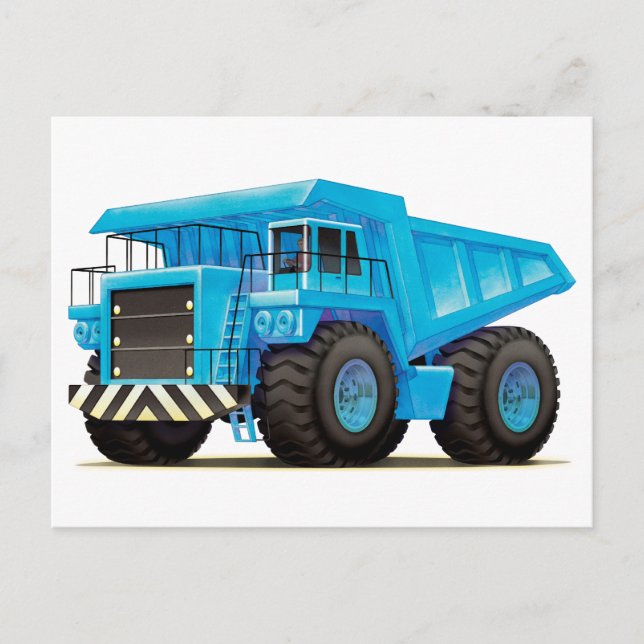 Kids Big Blue Dumper Truck Postcard (Front)