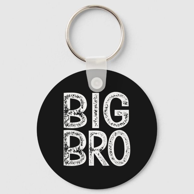 Kids Big Bro Brother Gifts Birthday Christmas Vint Keychain (Front)