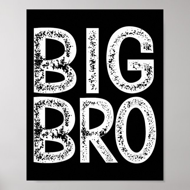 Kids Big Bro Brother Gifts Birthday Christmas Vint Poster (Front)