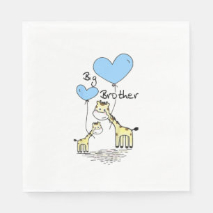 Kids Big Brother Cute Giraffes Gift Idea Toddler S Napkins