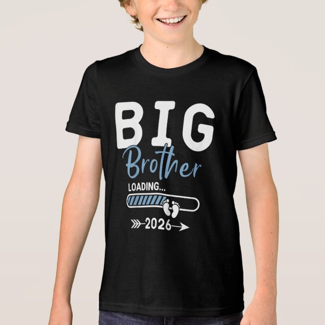 Kids Big Brother Loading 2026, Promoted To Big Bro Tri-Blend Shirt (Front)