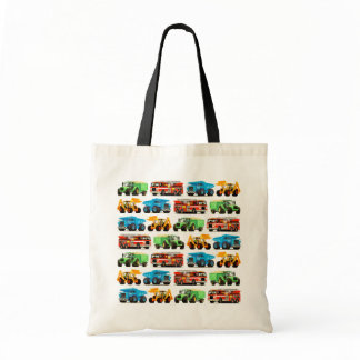 Kids Big Construction Truck Pattern Tote Bag