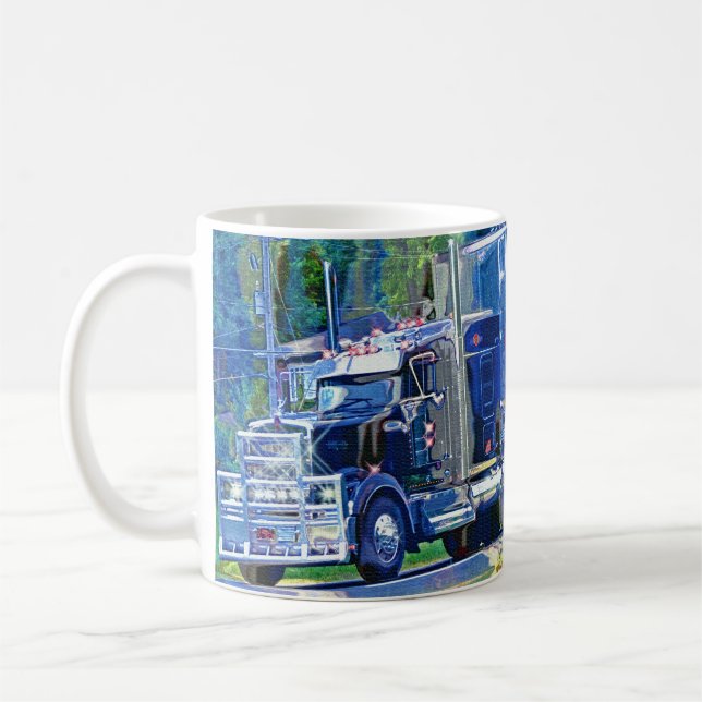 Kids Big Rig Cargo Truck Drinking Mug (Left)