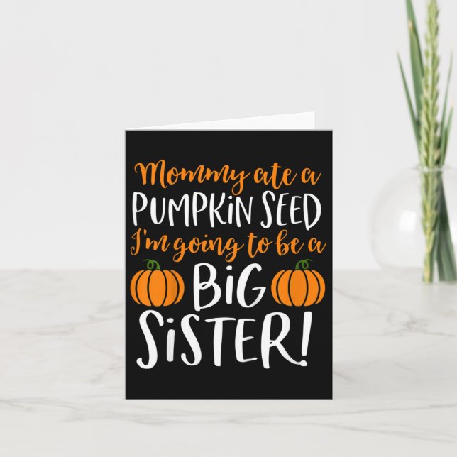 Kids Big Sister Fall Pregnancy Announcement Hallow (Front)