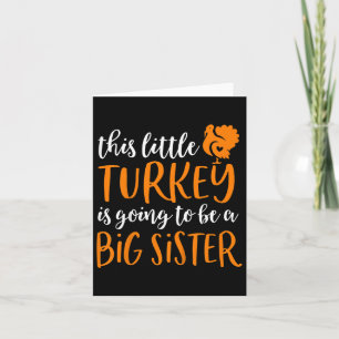 Kids Big Sister Thanksgiving Pregnancy Announcemen Card