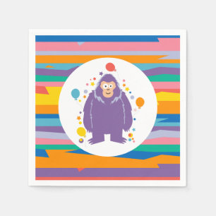 Kids Bigfoot Birthday Napkins