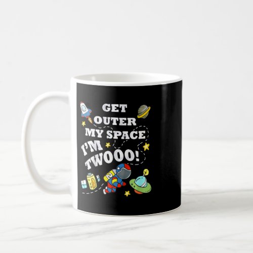 Kids Birthday 2 yr Old Astronauts 2Rocket Outer Sp Coffee Mug
