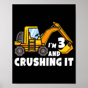 Kids Birthday 3 Years Old Funny Quote 3rd B-Day Poster