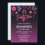 Kids birthday 6th birthday Glitter Sparkly Invitation<br><div class="desc">Kids birthday 6th birthday Glitter Sparkly Invitation IT'S PARTY TIME !</div>