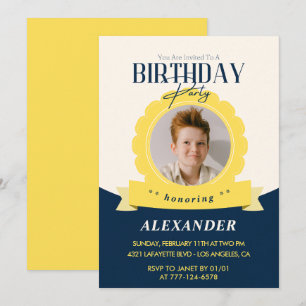 Kids birthday 8th birthday invitation Modern