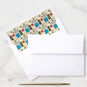 Kids Birthday Antique Robot Pattern Envelope Liner
