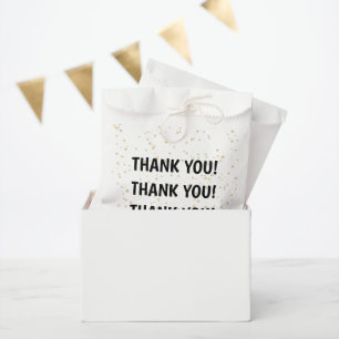 Kid's Birthday Black Gold Glitter Favor Bag