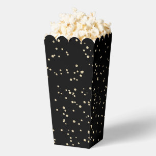 Kid's Birthday Black Gold Glitter Favor Boxes